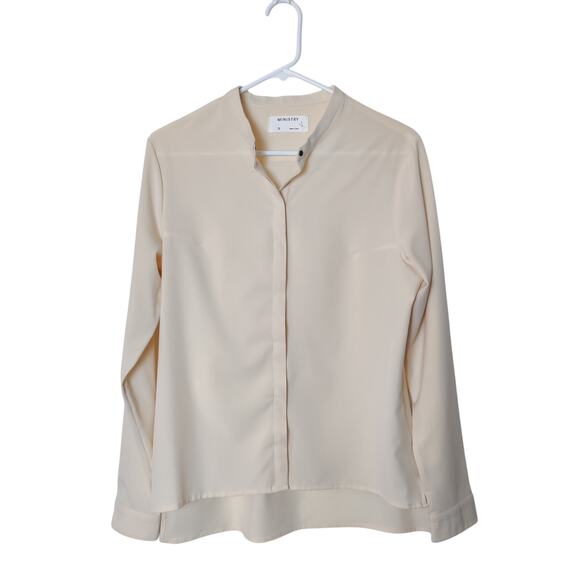 Ministry Easier Than Silk Nehru Travel Tech Top Blush Pink Small Anti Wrinkle - Picture 2 of 13